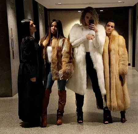 Kim, Khloe & Kourtney Kardashian + Malika & Khadijah Haqq Serve Stylish Squad Goals [Photos]