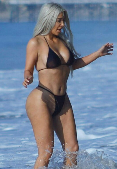 Kim Kardashian Wears String Bikini In Malibu + “Keeping Up With the Kardashian’s” Teaser