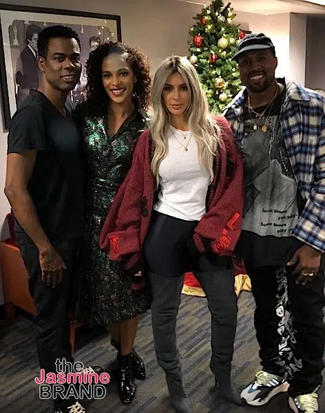 Nas, Eddie Murphy, Kim Kardashian, Kanye, Diddy Spotted At Chris Rock’s Show