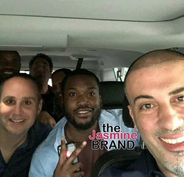 Meek Mill Leaves Jail & Attends 76ers Game! [Photos]