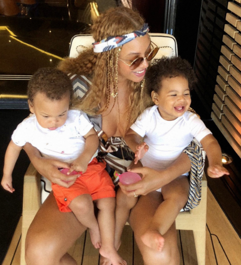 Beyonce’s Twins Rumi & Sir Make Rare Appearance