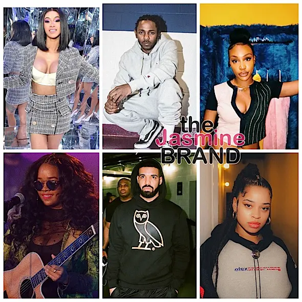 Kendrick Lamar Leads Grammy Nominees + Drake, Kendrick Lamar, Cardi B, H.E.R., Ella Mai, SZA & More