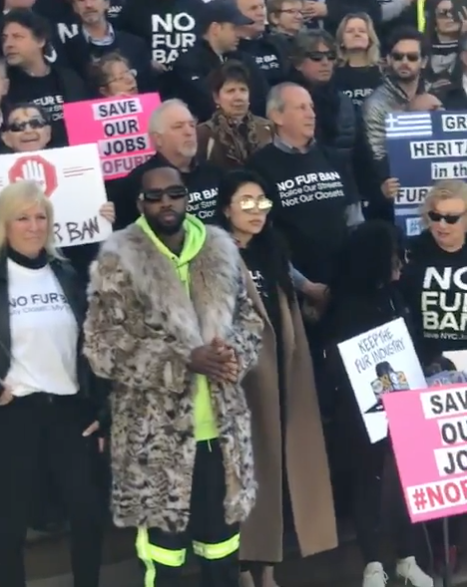 Safaree Shows Up To NYC Protest To Give Pro-Fur Speech [VIDEO]