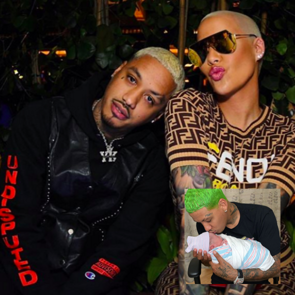 Amber Rose & Boyfriend AE Welcome Baby Boy, Slash Electric Alexander Edwards