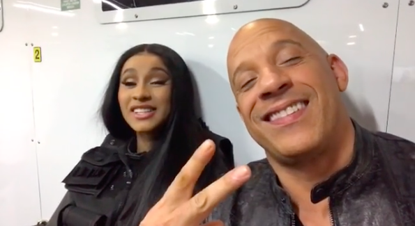 Cardi B To Appear In ‘Fast & Furious 9’, Hangs Out With Vin Diesel On Set [VIDEO]
