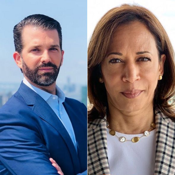 Donald Trump, Jr. & Kamala Harris Trade Shade ‘You Wouldn’t Know A Joke If One Raised You’