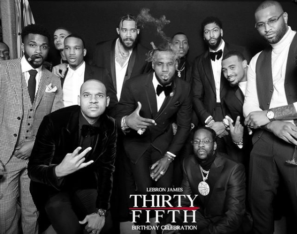 Lebron James Celebrates His 35th Birthday With Lakers Teammates