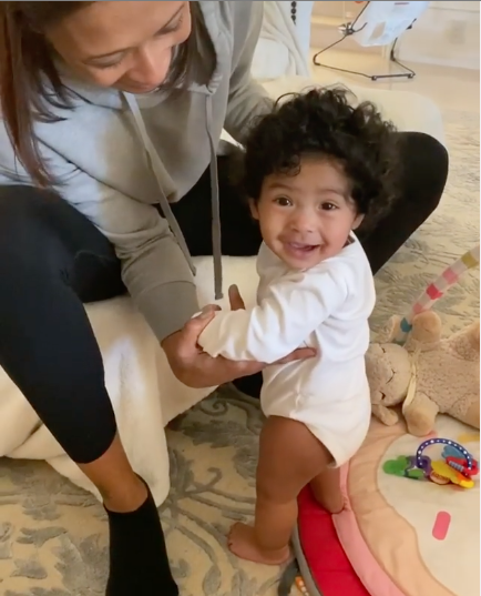Kobe Bryant’s Sister Sweetly Holds 7-Month-Old Capri, As She Stands [VIDEO]