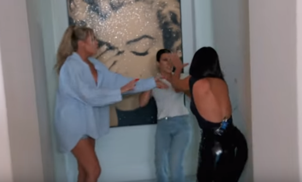 Kourtney & Kim Kardashian Violently Slap Each Other On ‘KUWTK’ + Kourtney Defends Her Work Ethic: Raising Children Is A Job As Well