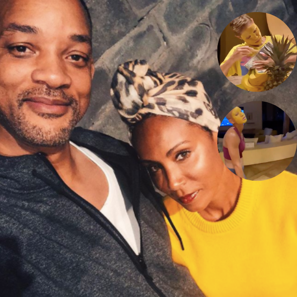 Will Smith Catches Wife Jada & Daughter Willow Baking With Beauty Face Masks [WATCH]