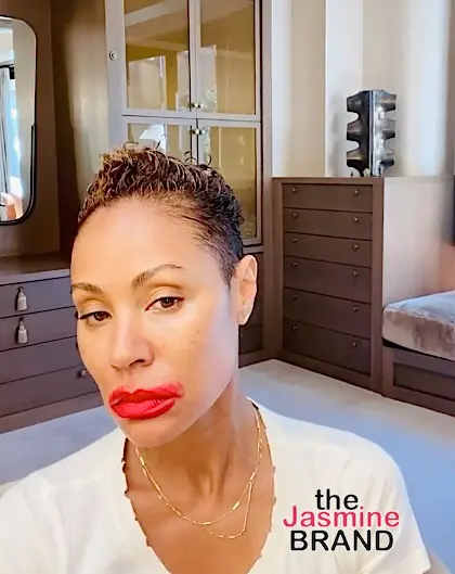 Jada Pinkett-Smith Smears Lipstick Over Her Mouth As She Shares A Message About Imperfections