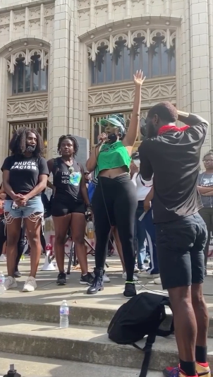 Porsha Williams Prays Over Crowd During Protest [VIDEO]