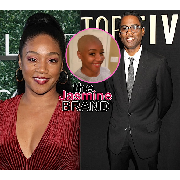 Chris Rock Jokes That Tiffany Haddish Was On Drugs When She Cut Her Hair: She Drank Mushroom Tea & Shaved Her Head The Next Day