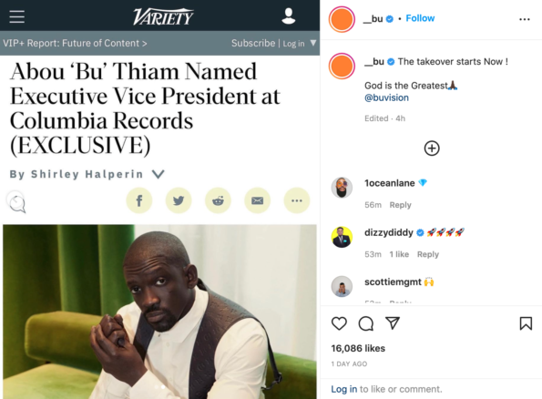 Abou "Bu" Thiam via IG