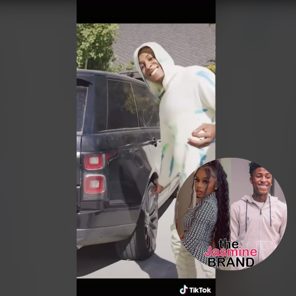 Rapper NBA YoungBoy Shows Damage YaYa Mayweather Did To His Range Rover By Allegedly Throwing Rocks At The Vehicle 