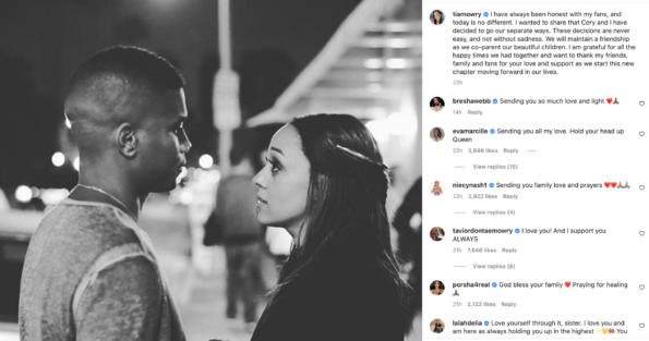 Tia Mowry divorce Instagram