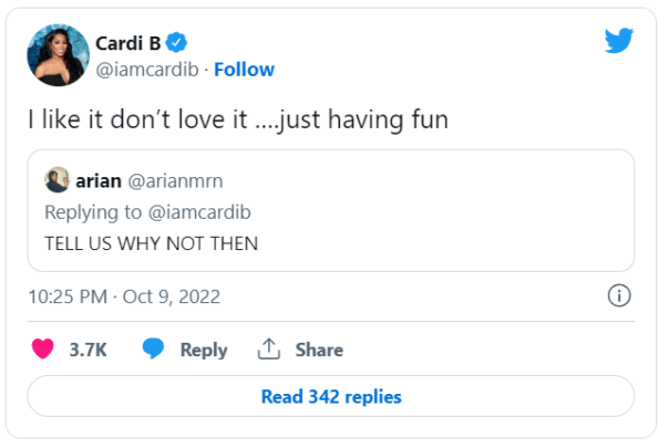 Cardi B Ice Spice Response