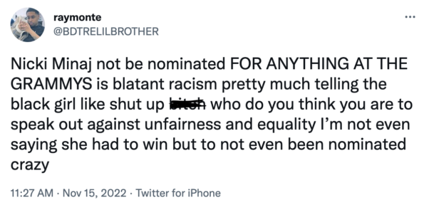 nicki minaj grammy snubs