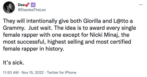 nicki minaj grammy snubs