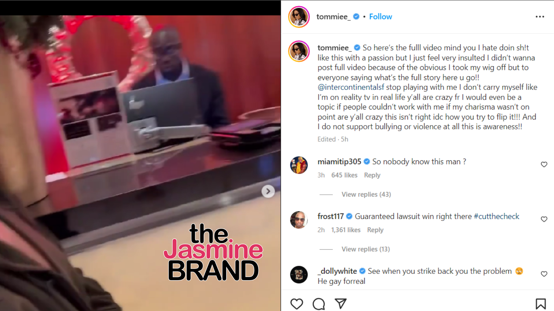 Tommie Lee IG Response