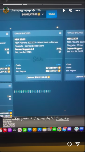 Drake sports betting