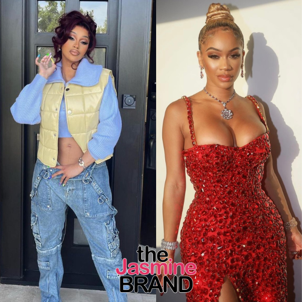 Cardi B Says ‘I Don’t Play That Sh*t’ After She ‘Ran Into Somebody’ At Vanity Fair Oscars Party & Fans Are Convinced She’s Talking About Saweetie