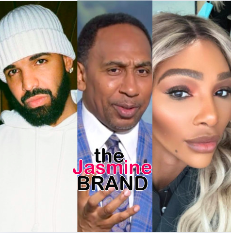 Stephen A. Smith Calls Out Serena Williams For Seemingly Dissing Drake During Super Bowl Halftime Show, Questions Why She’s Worried About Her Ex While Married