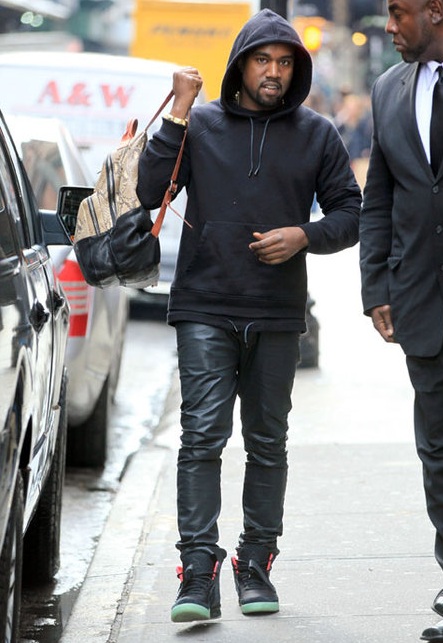 Mr. Kanye West - fashion expert/extraordinaire Snakeskin jacket X Louis  Vuitton backpack