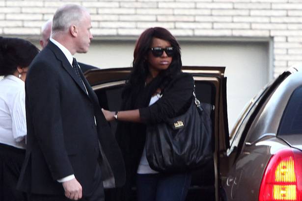 Bobbi+Kristina+Houston+arrives+at+Whigham+Funeral+Home+for+a+private+viewing+for+her+mother+Whitney+Houston