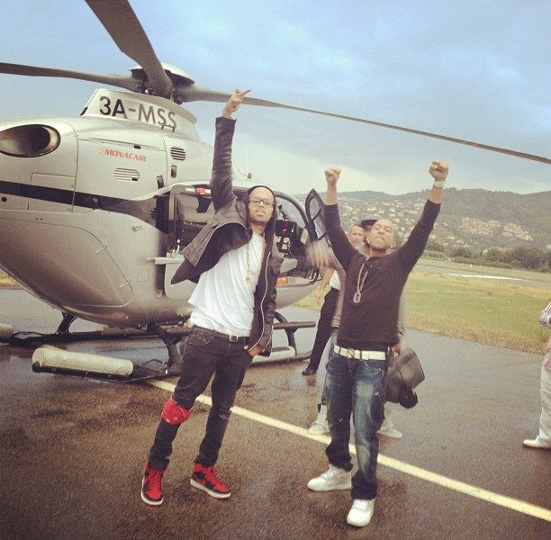Chris Brown Reverts to Platinum Blonde Hair + Ludacris & Breezy Shoot in France