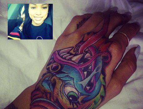 Really Dope or Really Dumb :: Karrueche Tran’s Vibrant Hand Tattoo