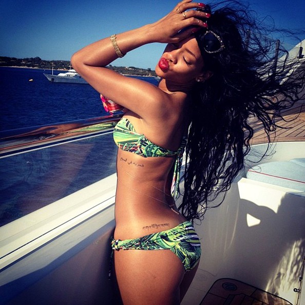 Tattoos and Bikinis :: Rihanna & Friends Have A Sea-Side Excursion