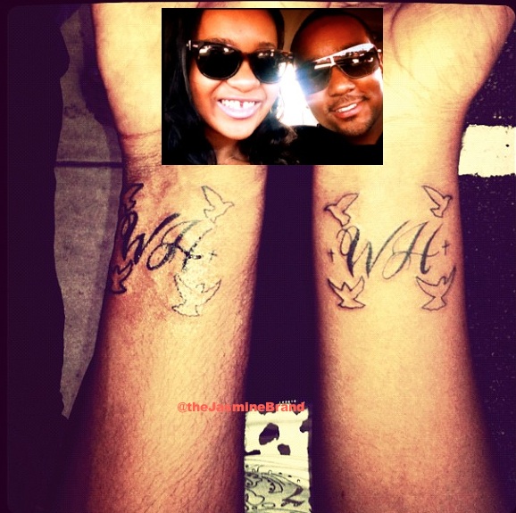 [Photos] Bobbi Kristina & Boyfriend Get Matching Whitney Houston Tattoos
