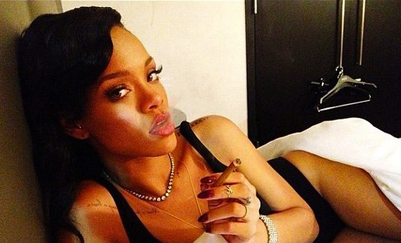 Rihanna Celebrates Unapologetic Being #1 With A Blunt In Her Undies