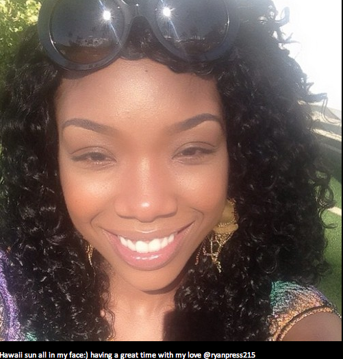 Brandy Remains Quiet About Engagement, Shows Off Hawaii Vacay Photos