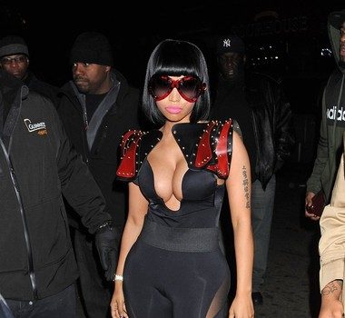 Nicki Minaj Serves Boobs & Catsuit Hotness for Christmas Concert