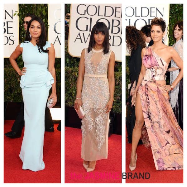 Ball-Gown-Overload: Halle Berry, J.Lo, Kerry Washington Hit the Golden Globe Awards Carpet