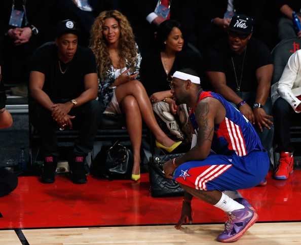 Jay-Z was courtside in Brooklyn wearing the Puma Mirage Sport