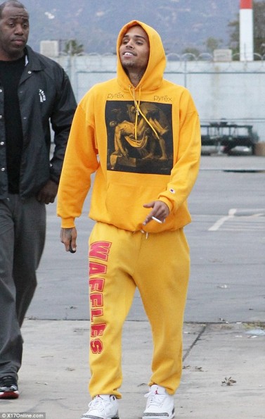 chris brown-post throwing bodyguard off plane-a-the jasmine brand