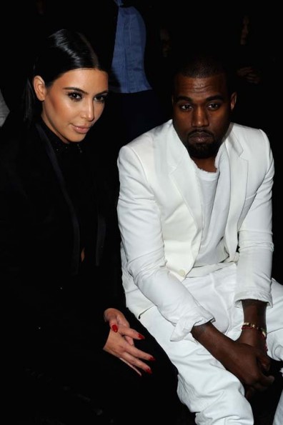 kim-kanye-front- row- fashion- show