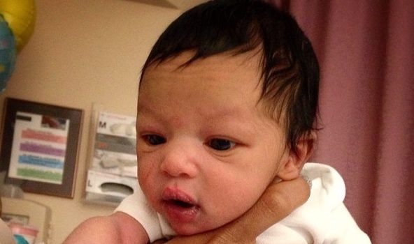 [Photo] Rappers Lola Monroe & Los Show Off Their New Baby Boy, Brixton Royal