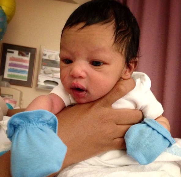 [Photo] Rappers Lola Monroe & Los Show Off Their New Baby Boy, Brixton Royal