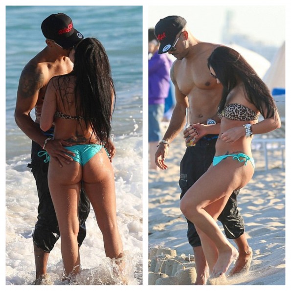 shemar moore-miami beach-with girlfriend 2013-the jasmine brand