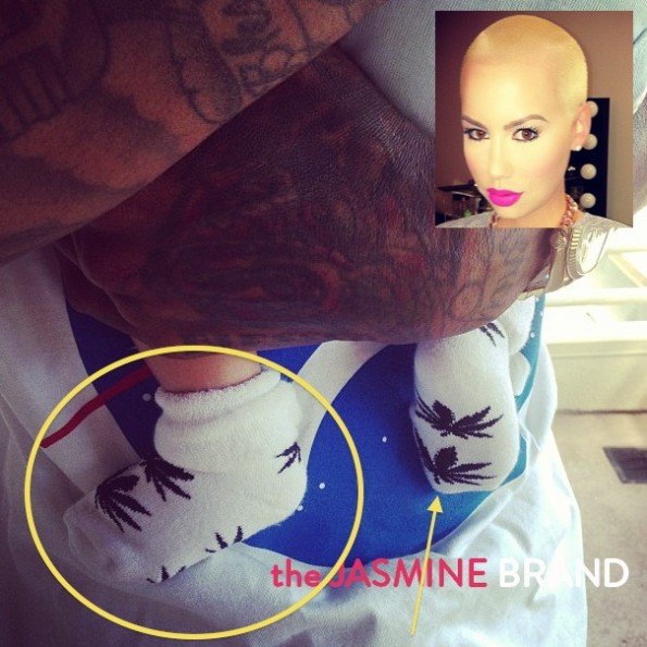 amber rose-defends son-sabastians weed socks-the jasmine brand