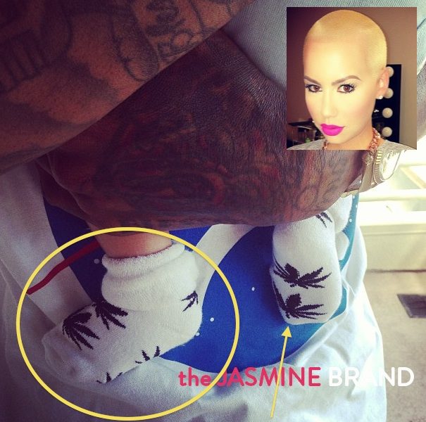 Amber Rose Tells Critics To Shut The Eff Up About Baby Sabastian’s Weed Socks