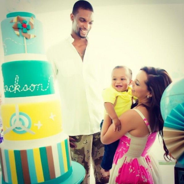 christopher bosh-adrienne bosh-throw jackson-1st birthday-the jasmine brand