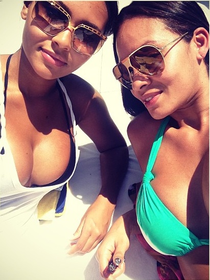 evelyn lozada-daughter shaniece-celebrities mothers day 2013-the jasmine brand