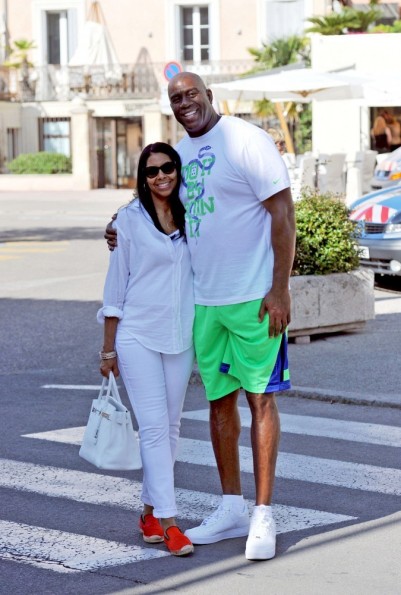 Magic-Johnson-Cookie+Johnson-Vacation-France-2013-The-Jasmine-Brand