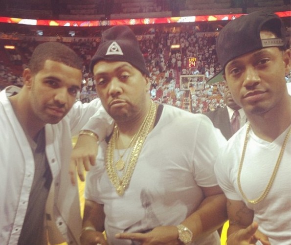 drake-terrence j-timbo-miami heat championship game-the jasmine brand