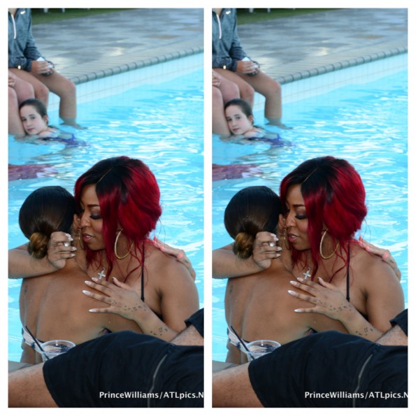 kmichelle-pool caking with girl in pool-the jasmine brand